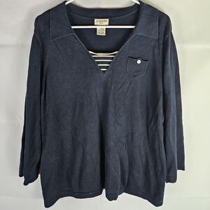 Vintage Y2K St. John's Bay Sweater Pullover Size PXL Academia Casual Old Money